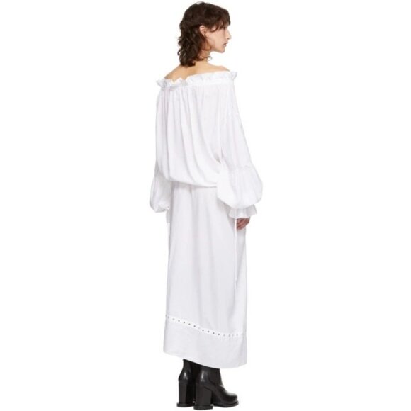 NWT Marques Almeida White Pirate Shirt Dress $730 MEDIUM Bohemian Distressed - Picture 3 of 14